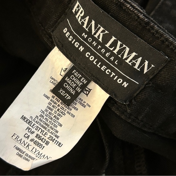 Frank Lyman Design Black High-Rise Jeans with Gold Accents XS - Picture 9 of 9
